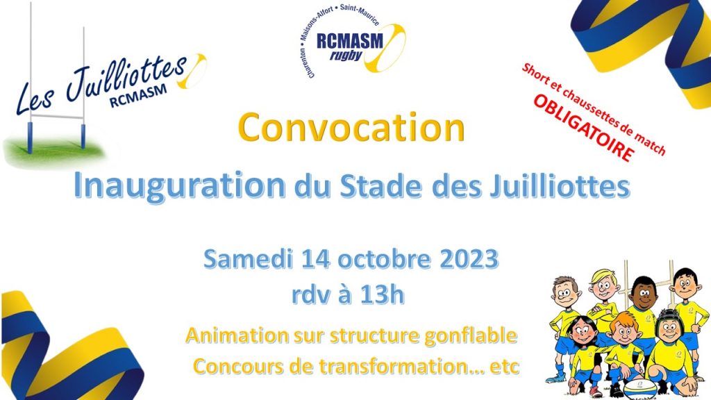 RCMASM Convocation Inauguration stade les Julliottes 20231012
